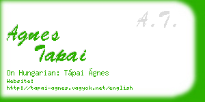 agnes tapai business card